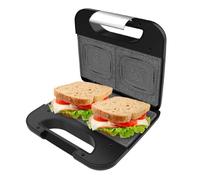 Sandwichera de 2 sándwiches con acabados en acero inoxidable, 800 w d