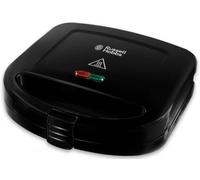 Russell Hobbs Sandwichera Classics - 2 Porciones, Revestimiento Antiadherente, Fácil Limpieza, Indicador Luminoso, Asas con Pestaña de Cierre, 700 W, Negro - 24520-56