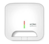 Solac - Sandwichera Buon Sandwich II, Para 2 Sándwiches, 750W, Placas Cuadradas Antiadherentes, Asa Tacto Frío, Fácil de Limpiar, Compacta y Rápida, Tostado Uniforme, Luz de Funcionamiento, Blanco
