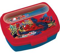 Sandwichera Spiderman Marvel Tataway con cubiertos incluidos, lonchera para niños, escuela y tiempo libre, lonchera duradera y segura