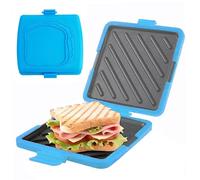 Sandwichera Tostada Para Microondas, Tostada Para Microondas De Silicona, Sin Electricidad, Inalámbrica (Azul), Micro