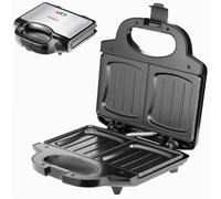 Sandwichera XXL, negra, 750V, sin BPA