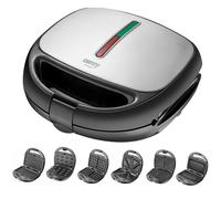 Sandwichmaker multifuncional 1200W con 6 placas intercambiables de hornear