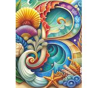 Sandy Beach Ocean Monogram Letter B Personalized Notebook Journal: 150 Pages | 8.5 x 11 | College Ruled | Glossy | B-2