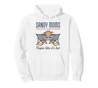 Sandy Moms Beach Crew Tropical Vacaciones de Verano Sudadera con Capucha