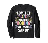 Sandy Personalized Name Funny Cute Custom Sandy Name Manga Larga