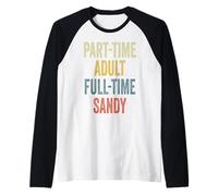 Sandy Personalized Retro Girls Part-Time Sandy Name Camiseta Manga Raglan