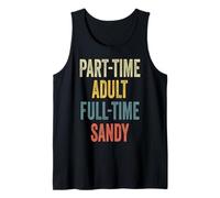 Sandy Personalized Retro Girls Part-Time Sandy Name Camiseta sin Mangas
