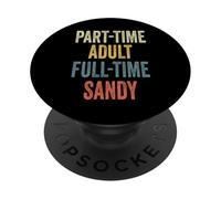 Sandy Personalized Retro Girls Part-Time Sandy Name PopSockets PopGrip Adhesivo