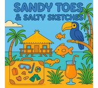 Sandy Toes & Salty Sketches: A Beach-Themed Coloring Book for Adults and Children Featuring Coastal Scenes & Sporty Fun