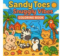 Sandy Toes & Snuggly Vibes: A Cozy Island Adventure Coloring Book for Relaxation and Fun: 50 Adorable Beach & Island Scenes with Cute Animals, Tropical Charm, and Stress-Relieving Designs for All Ages