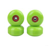 Sandyseptember 4 ruedas de monopatín de poliuretano de 52 x 32 mm 95A con rodamientos ABEC-9 para Longboard Street Cruising, 9 colores (verde)
