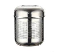 Sandyseptember Bola infusora de té de acero inoxidable con colador de malla fina para preparar té de hojas sueltas y condimentos de especias, filtro con cadena extendida para varios recipientes (A1-S)