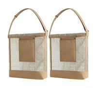 Sandyseptember Bolsa de búsqueda de hongos de malla con bolsa de almacenamiento, correa ajustable y diseño transpirable para cosecha al aire libre de setas, frutas y verduras, 43 x 26 cm, paquete de 2
