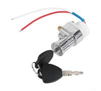 Sandyseptember Cerradura de interruptor de encendido de metal con 2 llaves | Or - Cilindro de bloqueo de llave para bicicleta eléctrica scooter motocicleta para llave duradera 16 mm de longitud negro