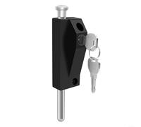 Sandyseptember Cerradura de puerta de piso con resorte, perno de seguridad de varilla sólida de 12 mm con resorte de compresión para puertas dobles