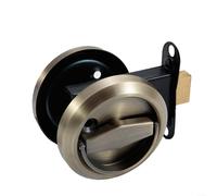 Sandyseptember Cerradura redonda para manija de puerta, acero inoxidable 304, 1 unidad para paneles de puerta de 35 45 mm de grosor (azul)