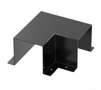 Sandyseptember Codo de metal plano de 90° para cubierta de juego de línea de 4 pulgadas, accesorio decorativo de cubierta de conducto de CA compatible con MINI Split, bomba de calor y unidades de