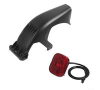 Sandyseptember Conjunto de guardabarros trasero con luz trasera para Ninebot para scooter eléctrico Segway Max G3, protector de guardabarros ABS negro para montar al aire libre (+ luz trasera)