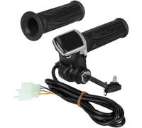 Sandyseptember Controlador de acelerador LCD para scooter eléctrico con botón de bloqueo, compatible con modelos de 36 V y 48 V, mango ABS negro para un ajuste de velocidad suave (36 V)