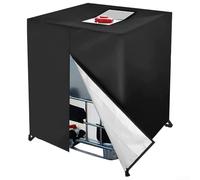 Sandyseptember Cubierta de contenedor Oxford IBC 420D para exteriores, impermeable, resistente a los rayos UV, manga de protección contra el polvo con apertura superior y cordón inferior para 1000 L