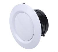 Sandyseptember Difusor de ventilación circular ABS con rejilla ajustable para instalación en techo o pared, color blanco 75 mm/100 mm/150 mm/200 mm (100 mm)