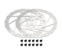 Sandyseptember Disco de freno eléctrico para rotor con borde ondulado de 6 agujeros de 140 mm, 160 mm, 180 mm, diseñado para un frenado eficiente y sensible (180 mm, plateado)