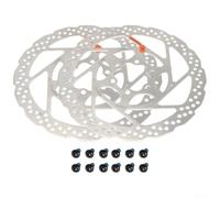 Sandyseptember Disco de freno eléctrico para rotor con borde ondulado de 6 agujeros de 140 mm, 160 mm, 180 mm, diseñado para un frenado eficiente y sensible (XUQIYE160 mm, plateado)