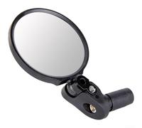 Sandyseptember Espejo retrovisor ajustable de acero inoxidable con rotación de 360° para bicicletas de montaña y carretera, compatible con manillares de 16-22 mm, color negro para mano derecha (B)
