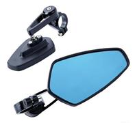 Sandyseptember Espejo retrovisor de aluminio para scooter eléctrico y motocicleta, manillar retro, visión amplia negro (B)