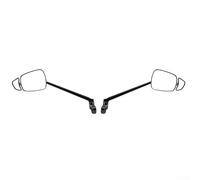 Sandyseptember Espejo retrovisor de bicicleta con diseño de doble espejo ajustable para bicicletas de carretera y montaña, marco de aleación 6061, negro (par L+R)