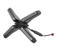 Sandyseptember Faro delantero en forma de X de 4 W para Ninebot para scooter eléctrico zt3, accesorio de iluminación ABS ultrabrillante, color negro