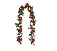 Sandyseptember Guirnalda de acebo artificial con hoja de vid de hiedra para acontecimiento, boda, festival y decoración del hogar con material duradero y aspecto realista (Nº 76)