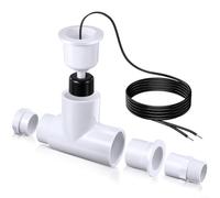 Sandyseptember Interruptor de flotador de nivel de agua, sensor de línea de drenaje auxiliar para sistemas de aire acondicionado HVAC