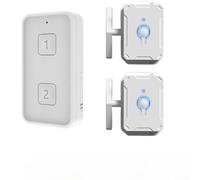 Sandyseptember Interruptor de luz remoto inalámbrico con señal RF433, instalación sin cableado, control inteligente para el hogar, blanco (2 + 2 unidades)
