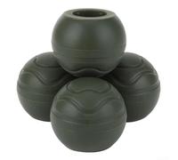Sandyseptember Juego de 4 fundas de goma para patas de silla de camping para sillas y camas de luna, almohadillas estabilizadoras para uso al aire libre en arena, rocas, hierba (verde)