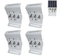 Sandyseptember Juego de 4 soportes de montaje de panel solar en forma de L de aleación de aluminio para aplicaciones de RV y yates que proporcionan una instalación segura y estabilidad al aire libre