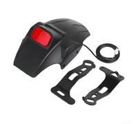 Sandyseptember Juego de guardabarros y luz trasera para Kukirin para | Protector trasero con soportes y tornillos de acero, ABS, alinea con marco, reemplazo limpio, visibilidad mejorada