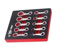 Sandyseptember Kit de extensión de adaptador de par de torsión SAE 3/8 de 12 piezas, acero al cromo vanadio endurecido de alcance mejorado, incluye extensiones de 2 pulgadas, almacenamiento organizado