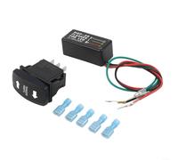 Sandyseptember Kit de interruptor basculante de señal de giro LED con relé intermitente para ATV, UTV, motocicleta, coche, ajuste compacto para salpicadero