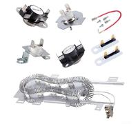 Sandyseptember Kit de repuesto de elemento calefactor para secadora WP8544771 con fusible térmico y corte de termostato compatible con KENMORE