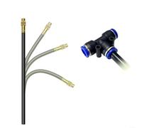 Sandyseptember Kit modular de riego por goteo con boquillas, sistema de nebulización ajustable, estabilización de presión silenciosa para balcón e invernadero (12 m, 13 piezas)