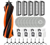 Sandyseptember Para Cecotec para Conga X70 Robot Aspirador Juego de Repuesto Cepillo Principal Cepillos Laterales Mopa Paños Filtros Bolsas de Polvo Fácil Instalación Capacidad 3.3L Se adapta X70 Uso