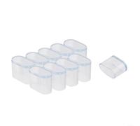 Sandyseptember Protectores ovalados de goma para patas de silla, protectores de suelo para muebles, 10 unidades, para mesas, escritorios, deslizadores de muebles, parte inferior de fieltro, tapa de