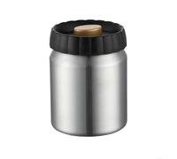 Sandyseptember Recipiente de acero inoxidable para granos de café, tarro de almacenamiento hermético con diseño opaco para retención de frescura (natural)