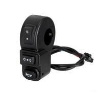 Sandyseptember Scooter Eléctrico Interruptor de Manillar de 3 Funciones con Faro y Control de Claxon, Cable 50cm Negro