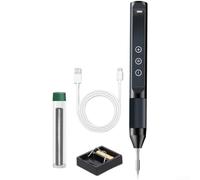Sandyseptember Soldador con pantalla digital, núcleo de calefacción portátil USB-C de 9 V, 3 puntas, temperatura ajustable de 180 °C a 480 °C para trabajos de reparación