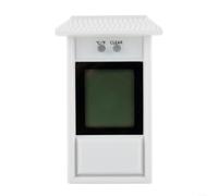 Sandyseptember Termómetro digital Max Min con pantalla LCD grande para interior, exterior, invernadero y jardín, montaje en pared (blanco)