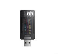 Sandyseptember U15/U16 USB para probador de cargador con medidor de voltaje y corriente, medición de potencia y energía, detección de protocolo de carga rápida, diseño portátil compacto (U16)