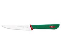Sanelli Línea Premana Professional,Cuchillo Chuletero Cm.12,Acero Inoxidable,Verde y Rojo,23.0x1.5x2.5 cm